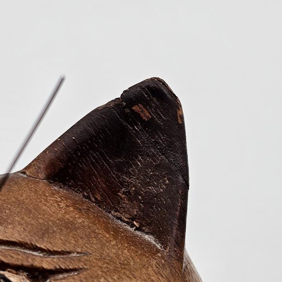 Hand-painted Vintage Kitty Ally Cat Sculpture - Whimsical Folk Art Decor - Picture 8 of 10